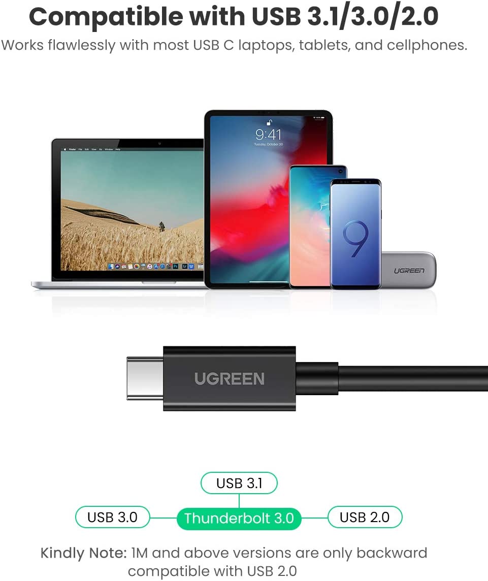 UGREEN Thunderbolt 3 Cable 40Gbps USB C to USB C Cable
