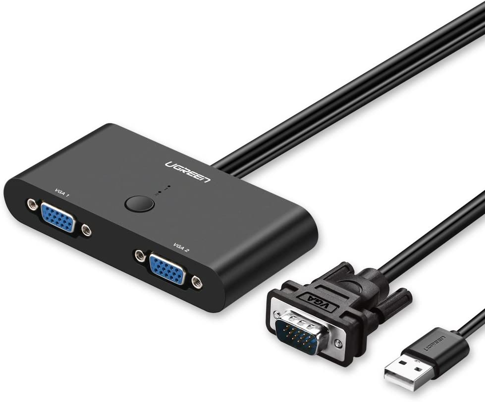 UGREEN VGA 2 in 1 Out Switch 2 Port