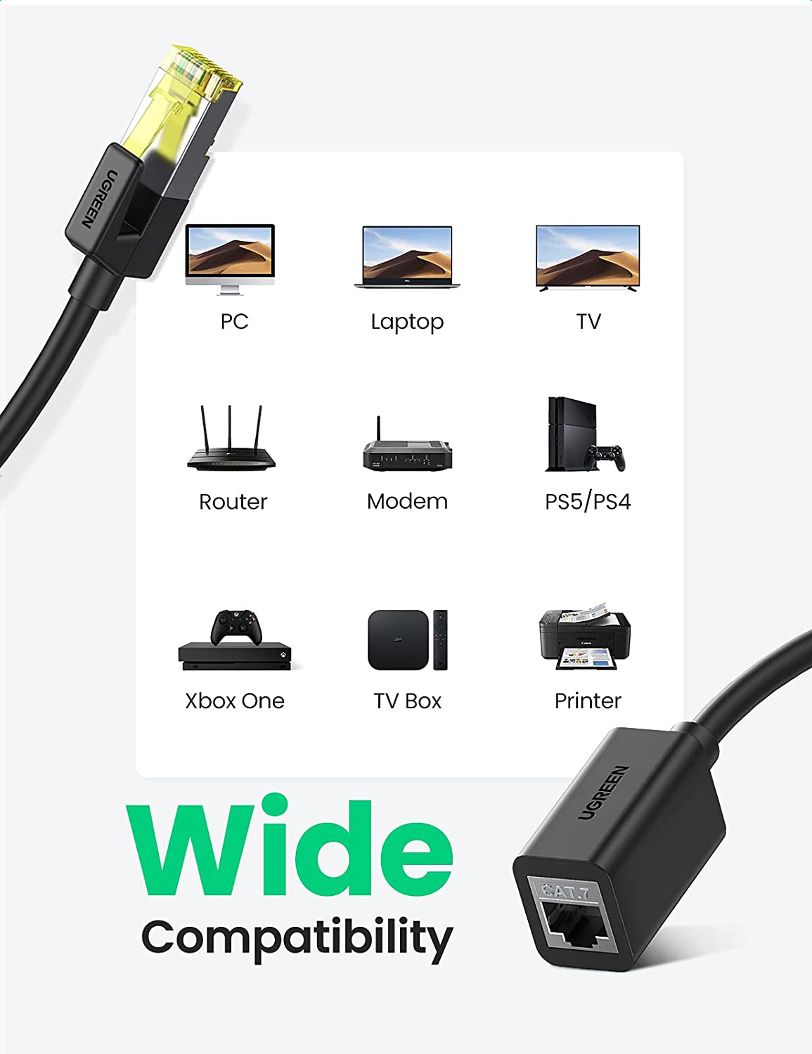 UGREEN Ethernet Extender Cable 6FT