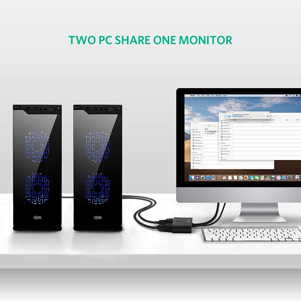 UGREEN VGA 2 in 1 Out Switch 2 Port