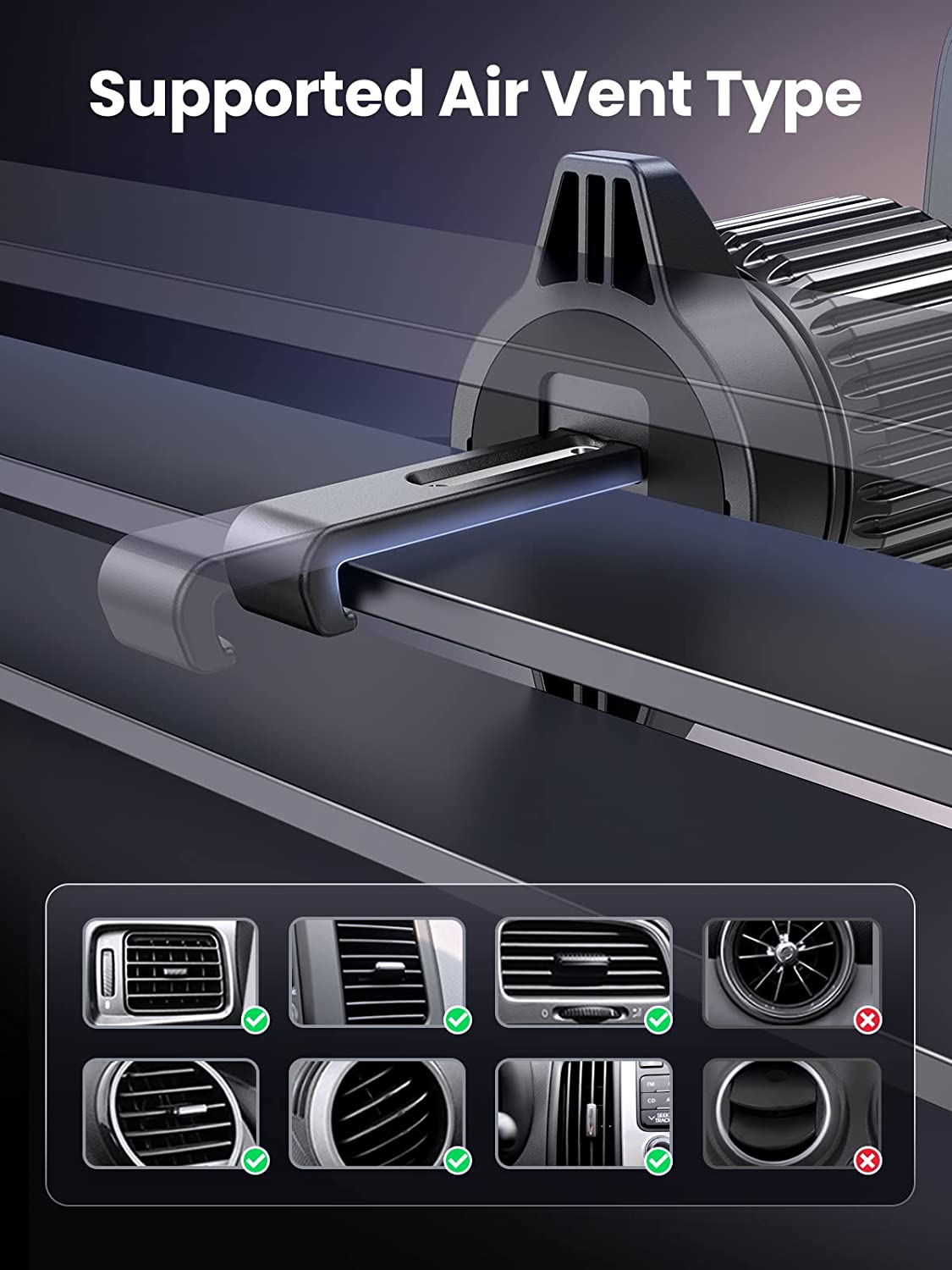 Magnetic Wireless Car Charger Mount