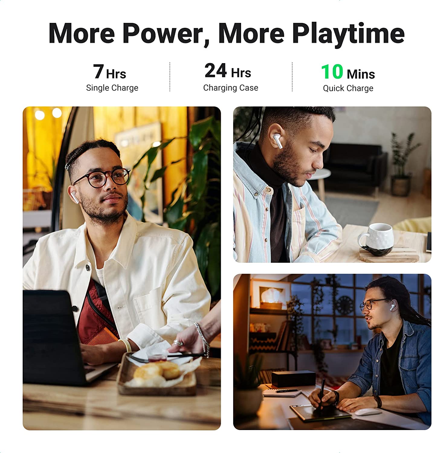 UGREEN HiTune T3 Active Noise Cancelling Wireless Earbuds Bluetooth 5.2