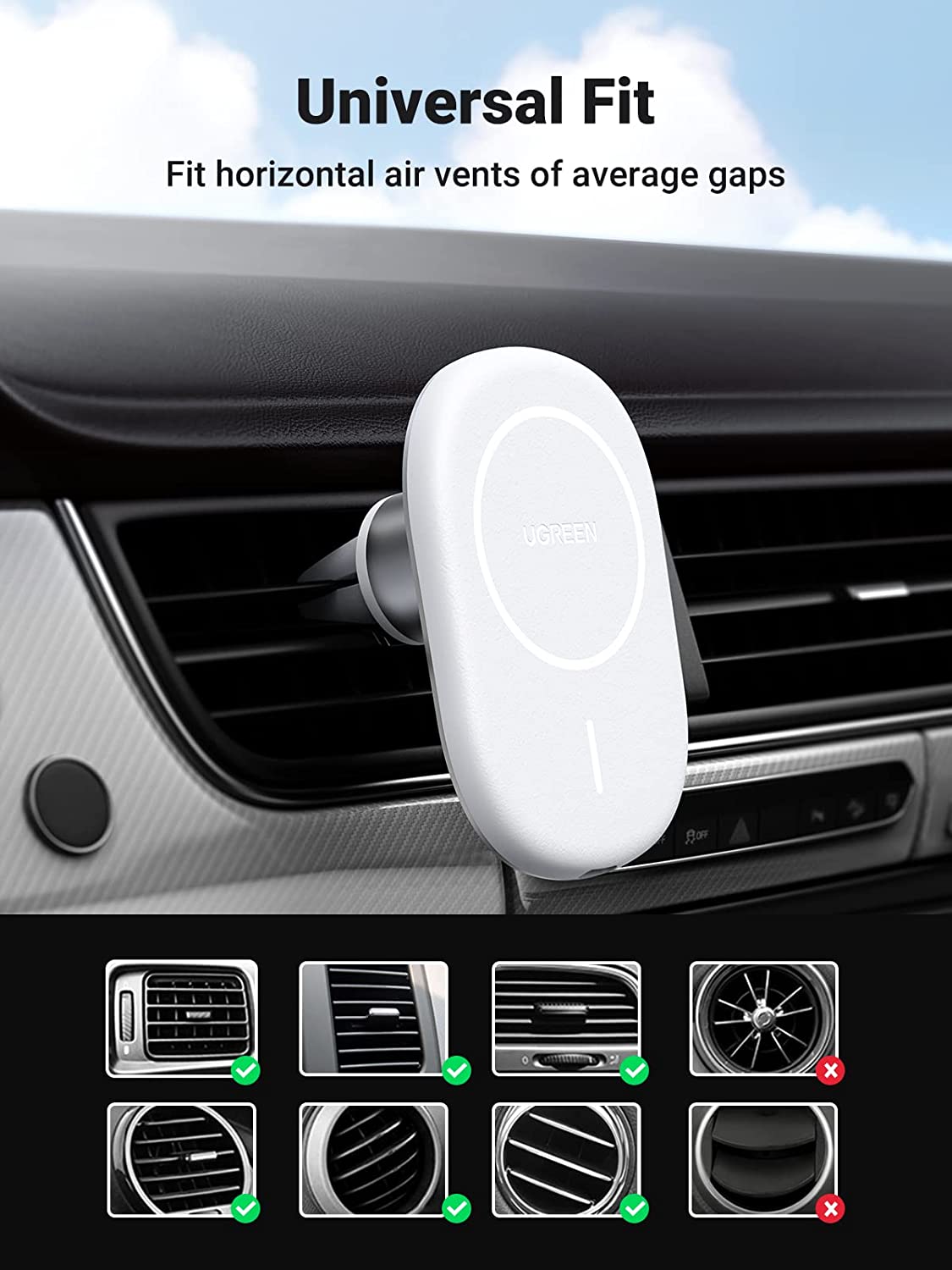 UGREEN Magnetic Wireless Car Charger