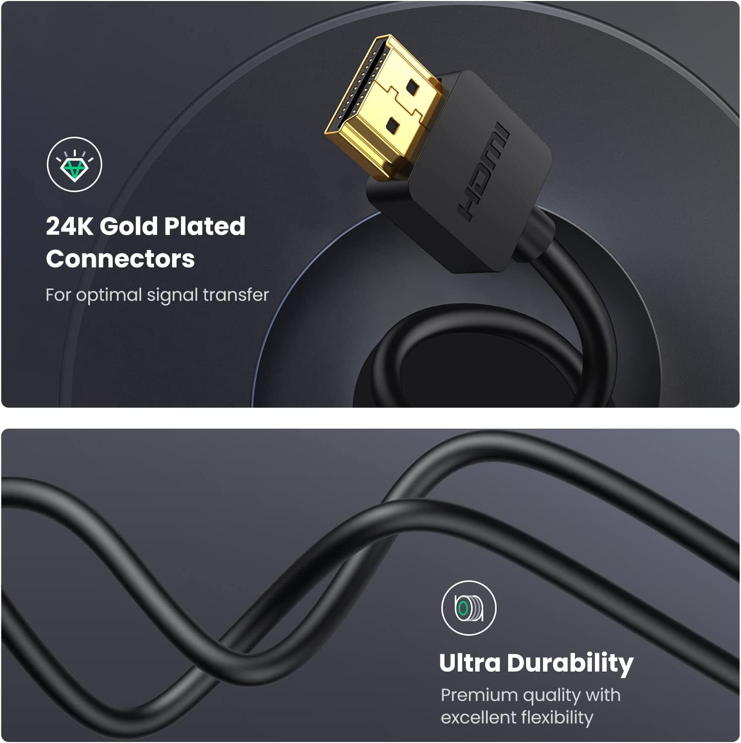 UGREEN Micro HDMI to HDMI Cable Adapter 4K