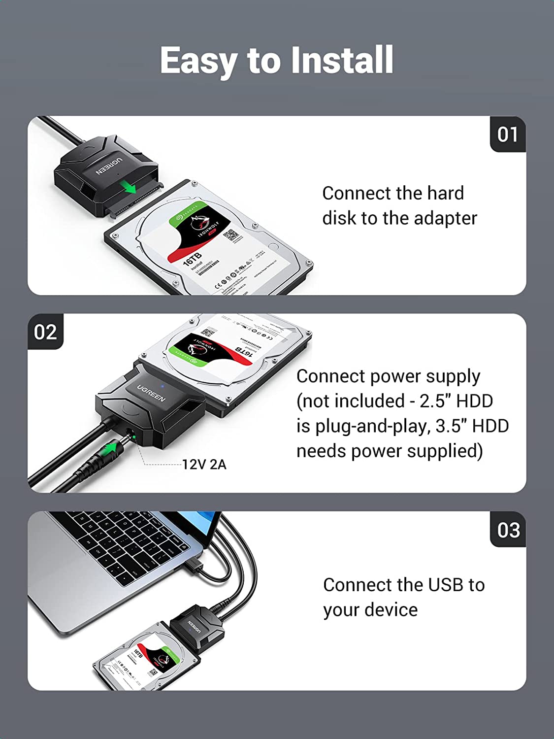 UGREEN SATA to USB 3.0 Adapter
