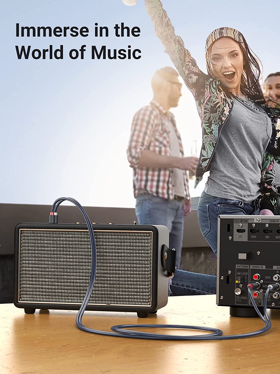 UGREEN RCA Cable, 6FT 2RCA Male to 2RCA Male Stereo Audio