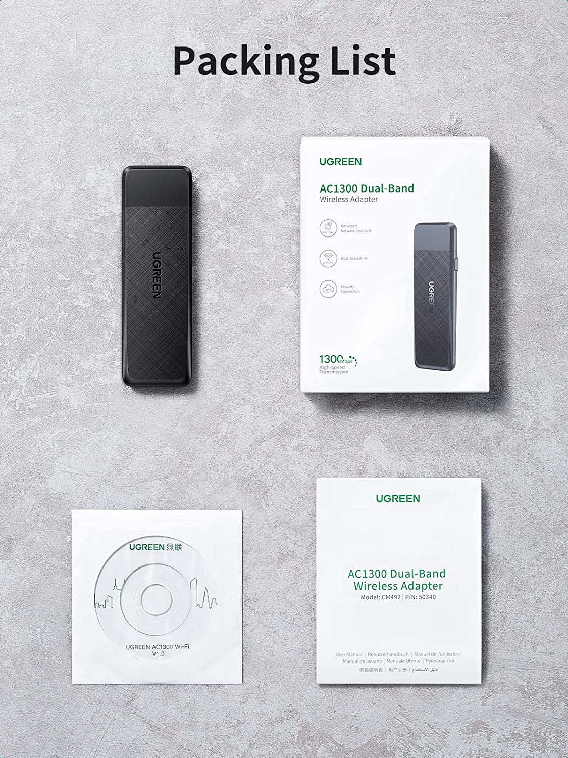 UGREEN AC1300 USB WiFi Adapter