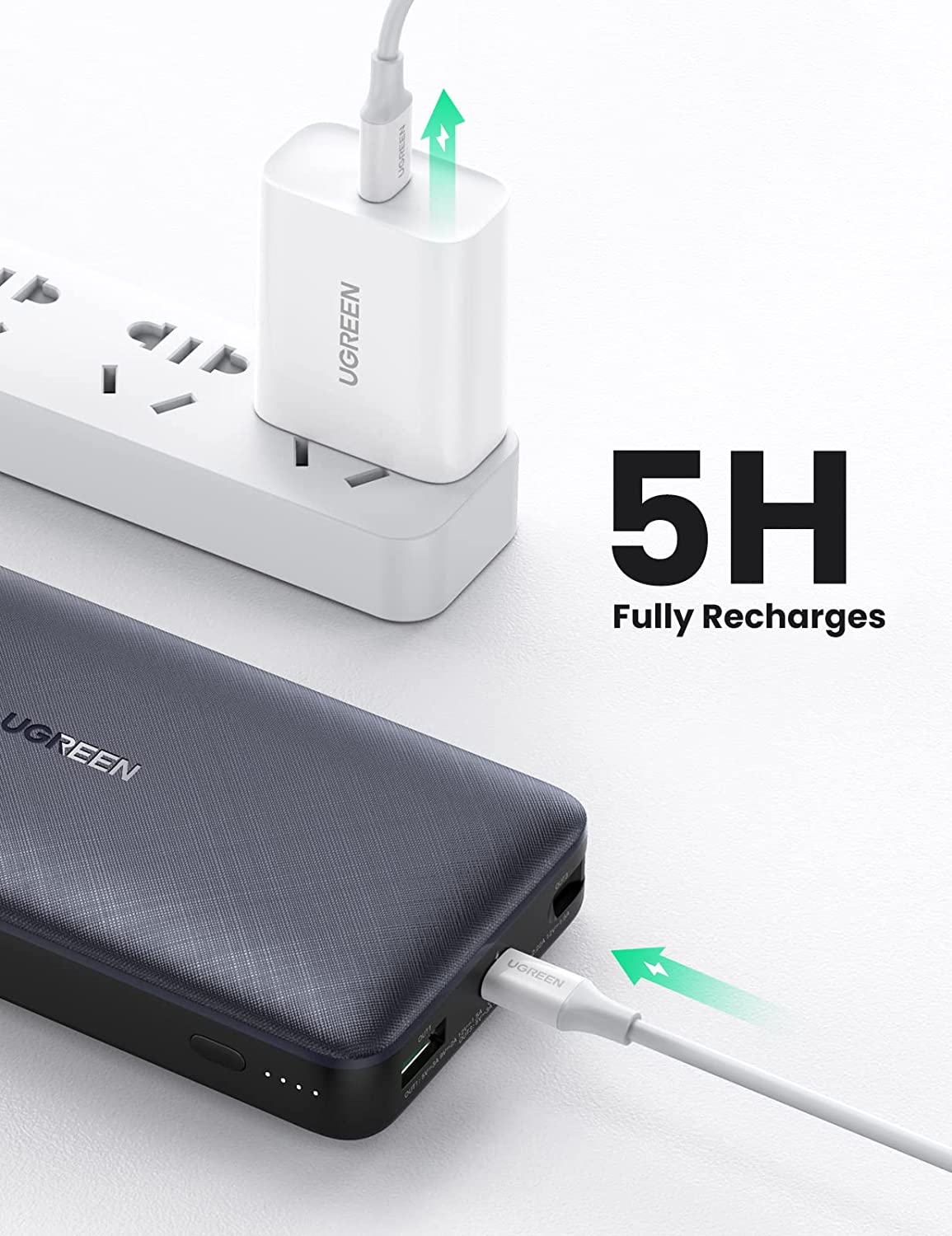 UGREEN Power Bank for iPhone with MFi Lightning Cable