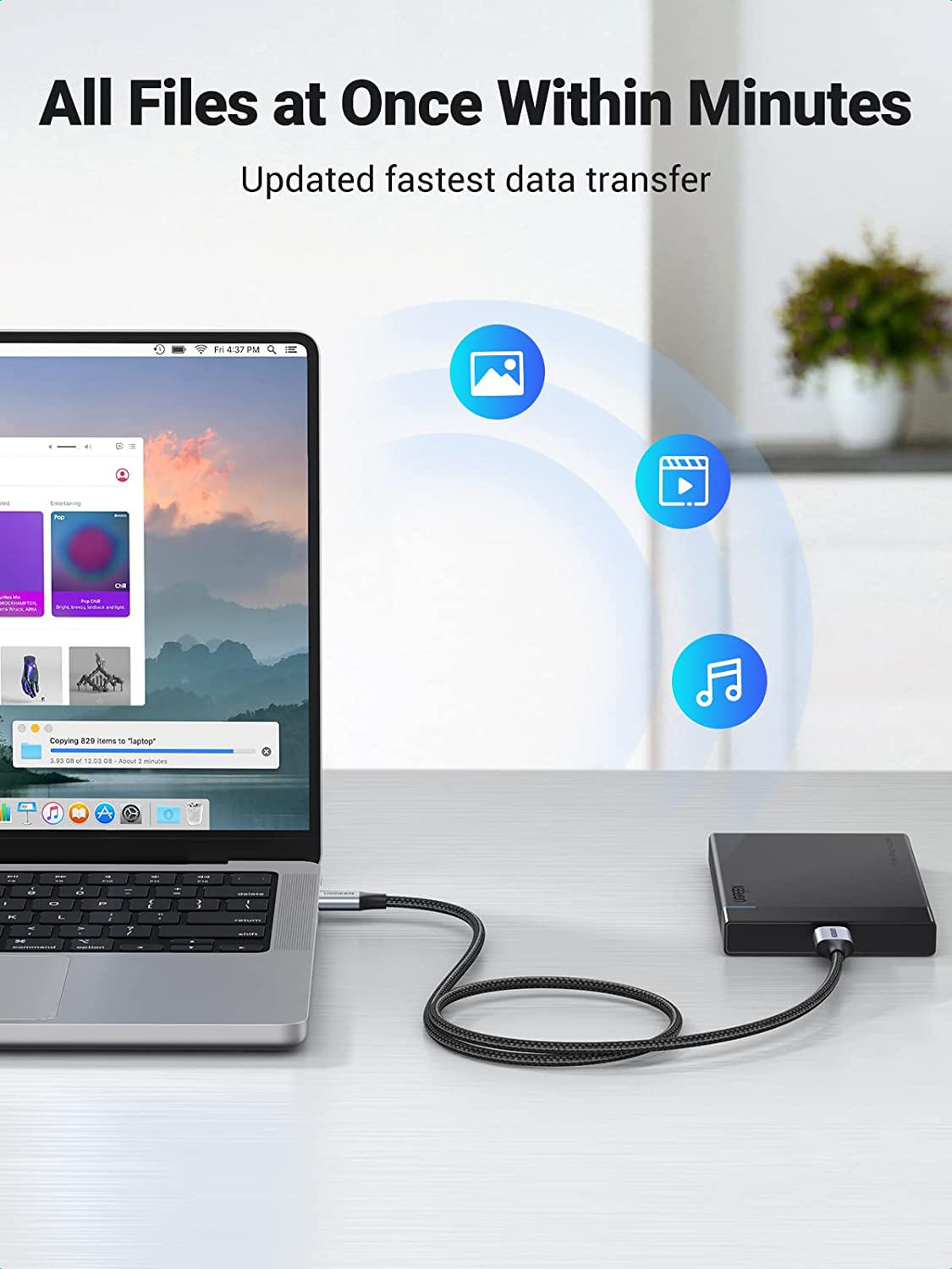 UGREEN Micro B to USB C Hard Drive Cables 10 Gbps