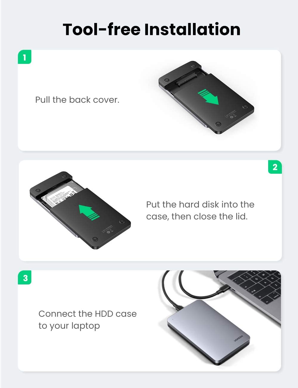 UGREEN Hard Drive Enclosure for 2.5