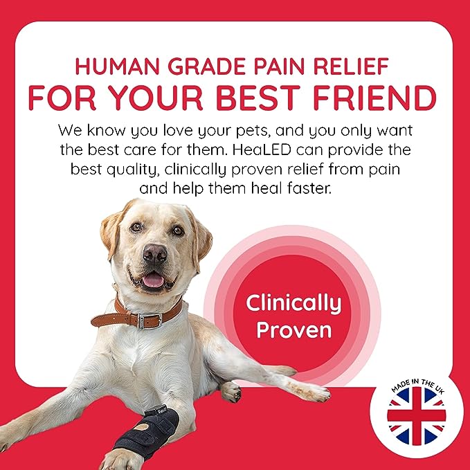 Healed LED Pet Remedy Wrap (Large) - Near Infrared & Red Light Therapy for Dogs, Cats & Rabbits I Non-Invasive Pain Relief for Stiffness, Immobility and Joint Pain I Pet Anxiety Relief - 12x24x5.5cm