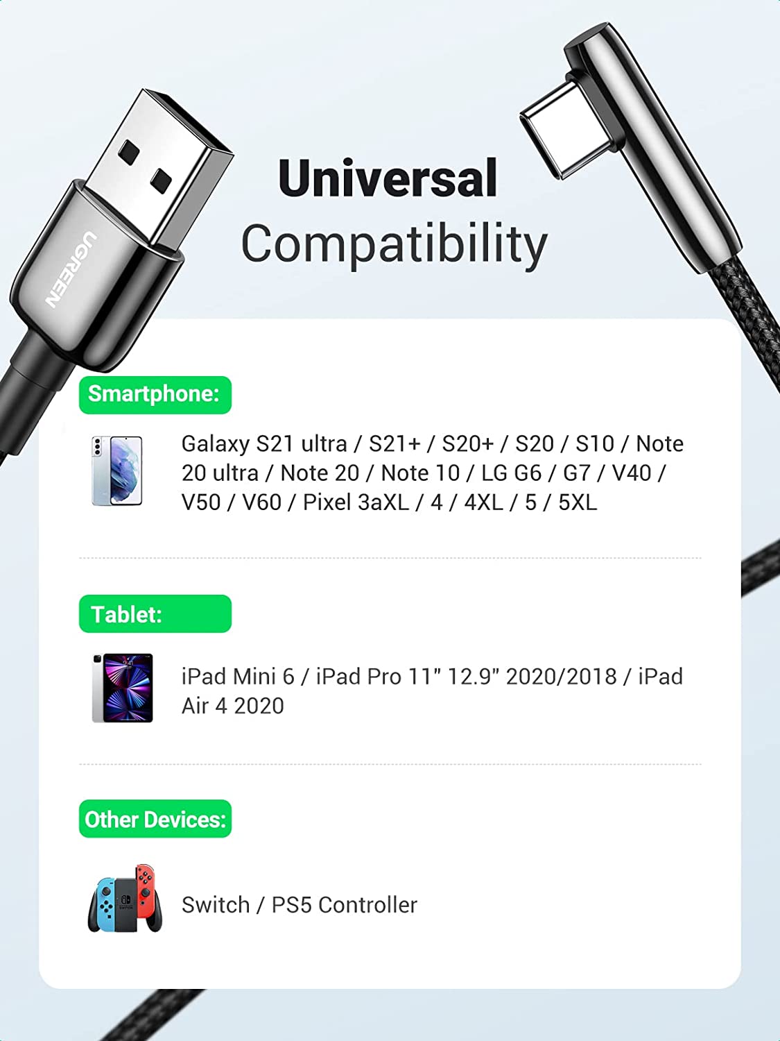 UGREEN USB C Cable Right Angle