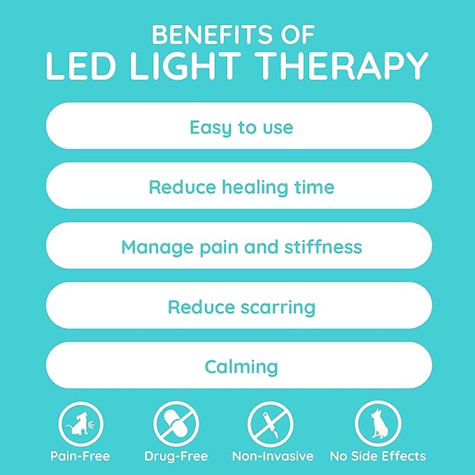 Healed LED Pet Remedy Wrap (Large) - Near Infrared & Red Light Therapy for Dogs, Cats & Rabbits I Non-Invasive Pain Relief for Stiffness, Immobility and Joint Pain I Pet Anxiety Relief - 12x24x5.5cm