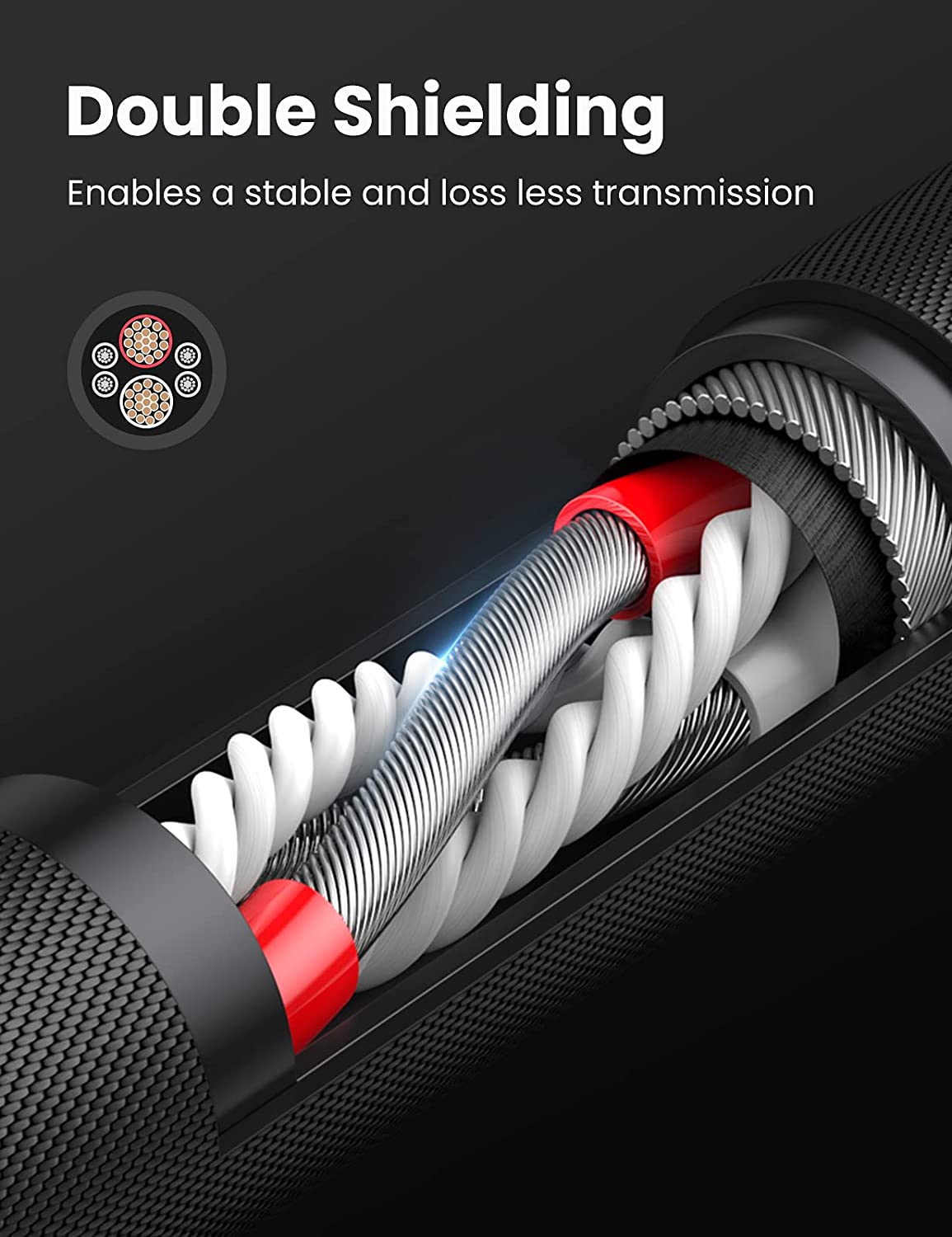 UGREEN 3.5mm Female to 2 RCA Male Stereo