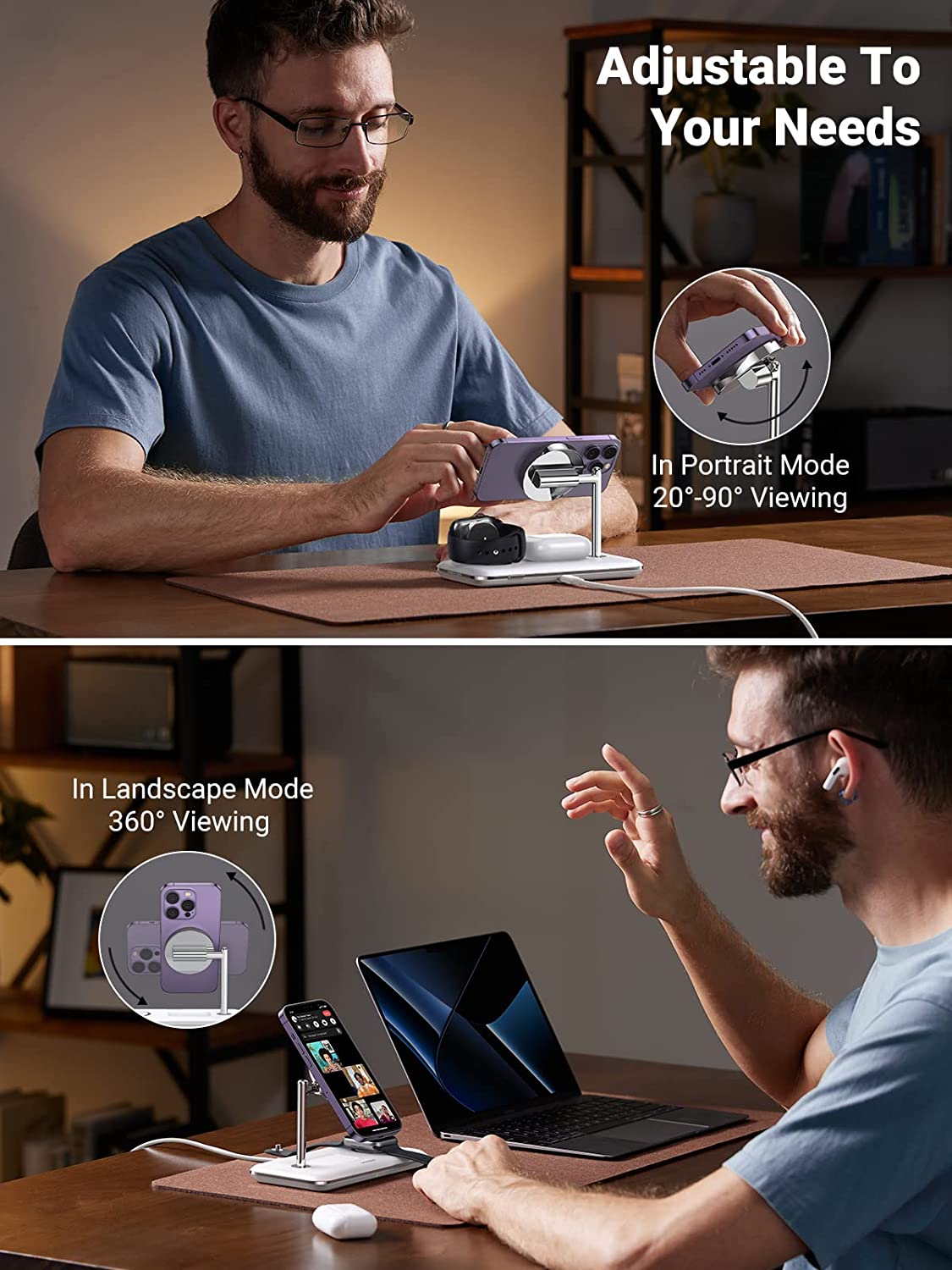 UGREEN MFi-Certified 25W 3-in-1 MagSafe Wireless Charging Station