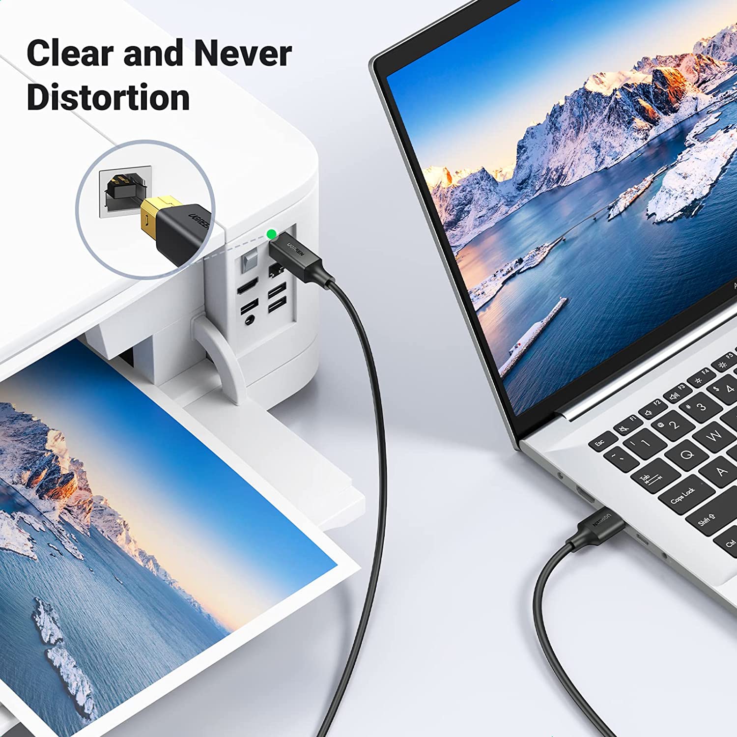 UGREEN USB Printer Cable