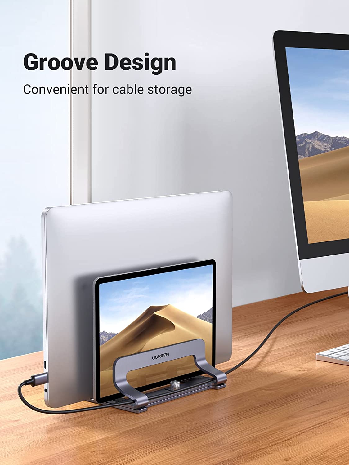 UGREEN Vertical Laptop Stand Holder Desk