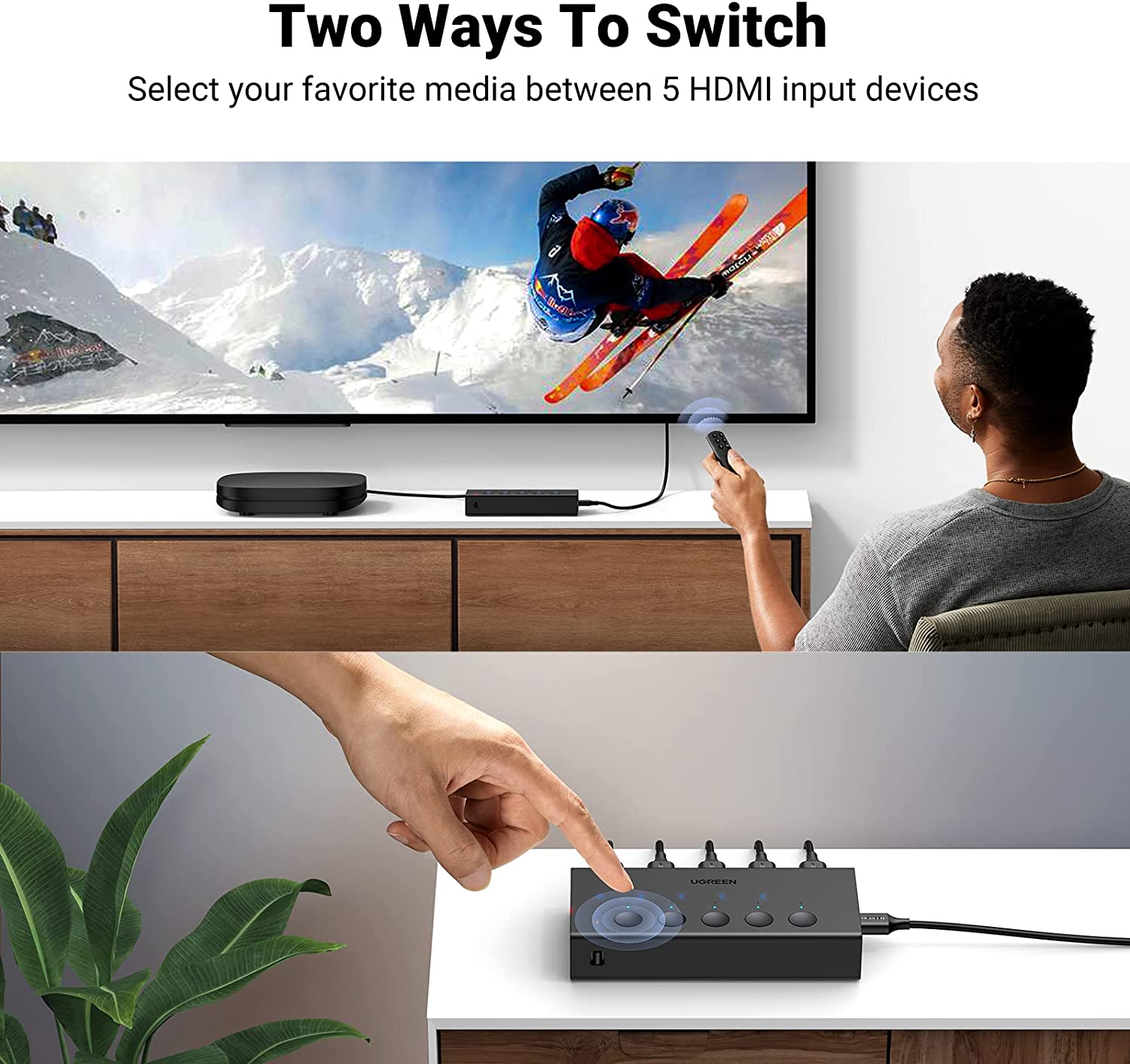 UGREEN HDMI Switch 5 in 1 Out 4K@60Hz