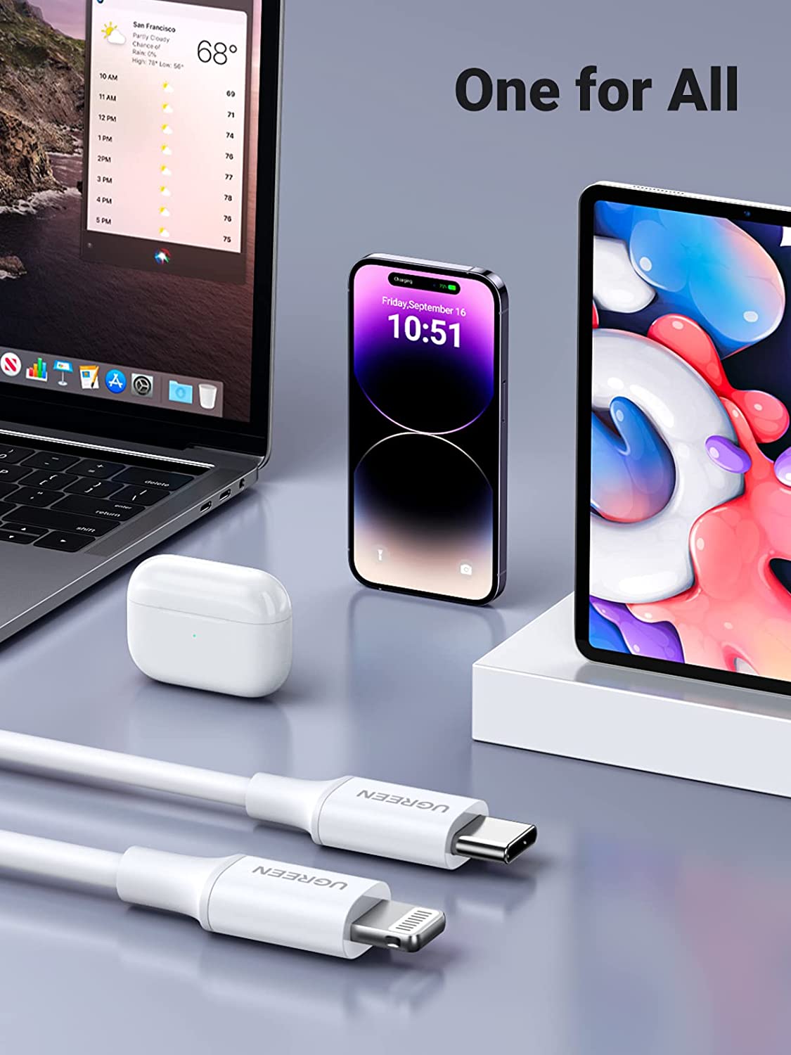 UGREEN USB C to Lightning Cable