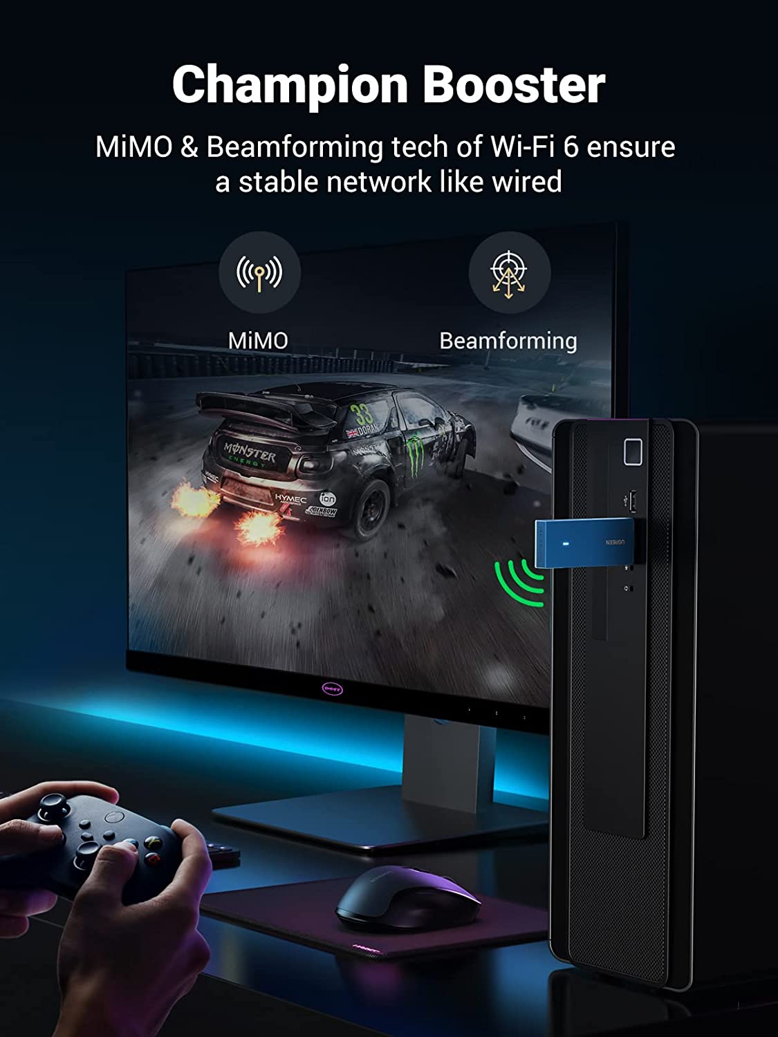 UGREEN USB WiFi 6 Adapter for PC Laptop AX1800