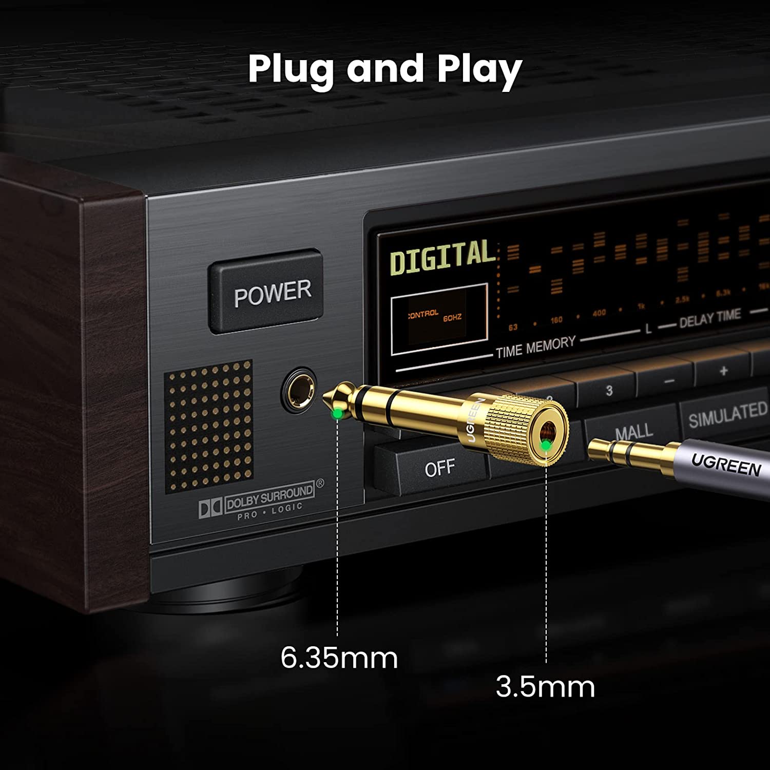 UGREEN Female Stereo Headphone Adapter