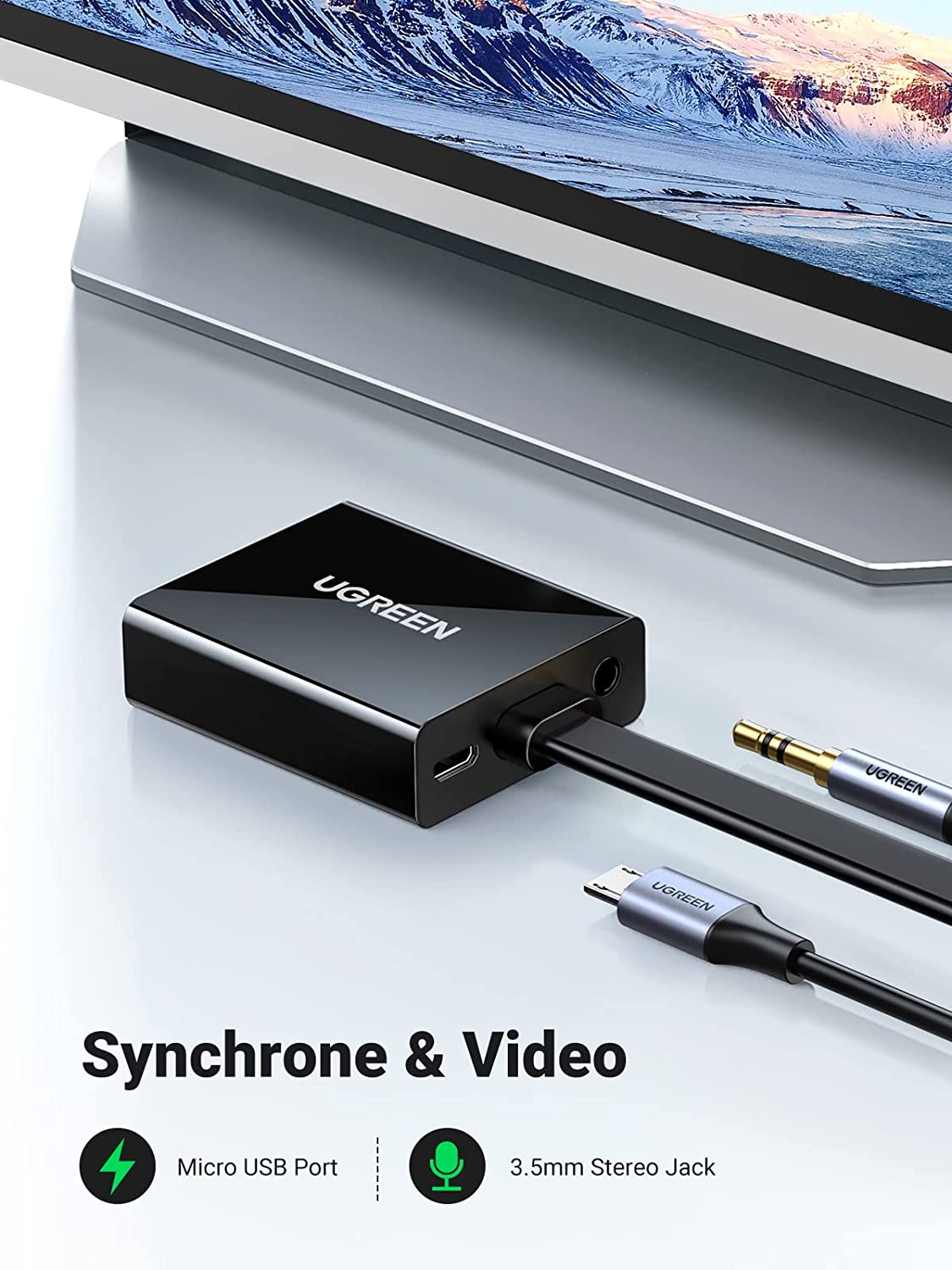 UGREEN Active HDMI to VGA Adapter