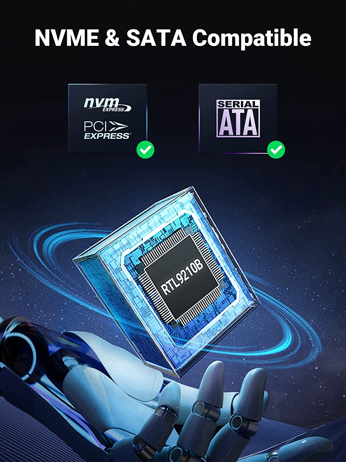 UGREEN NVMe and SATA M.2 Enclosure Tool-Free