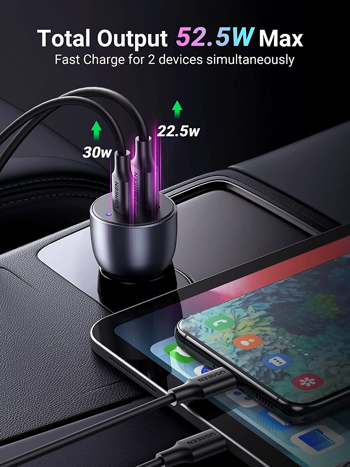 UGREEN USB C Car Charger