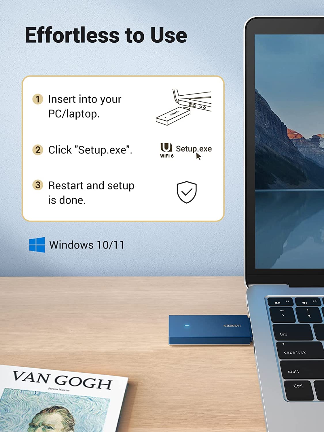 UGREEN USB WiFi 6 Adapter for PC Laptop AX1800