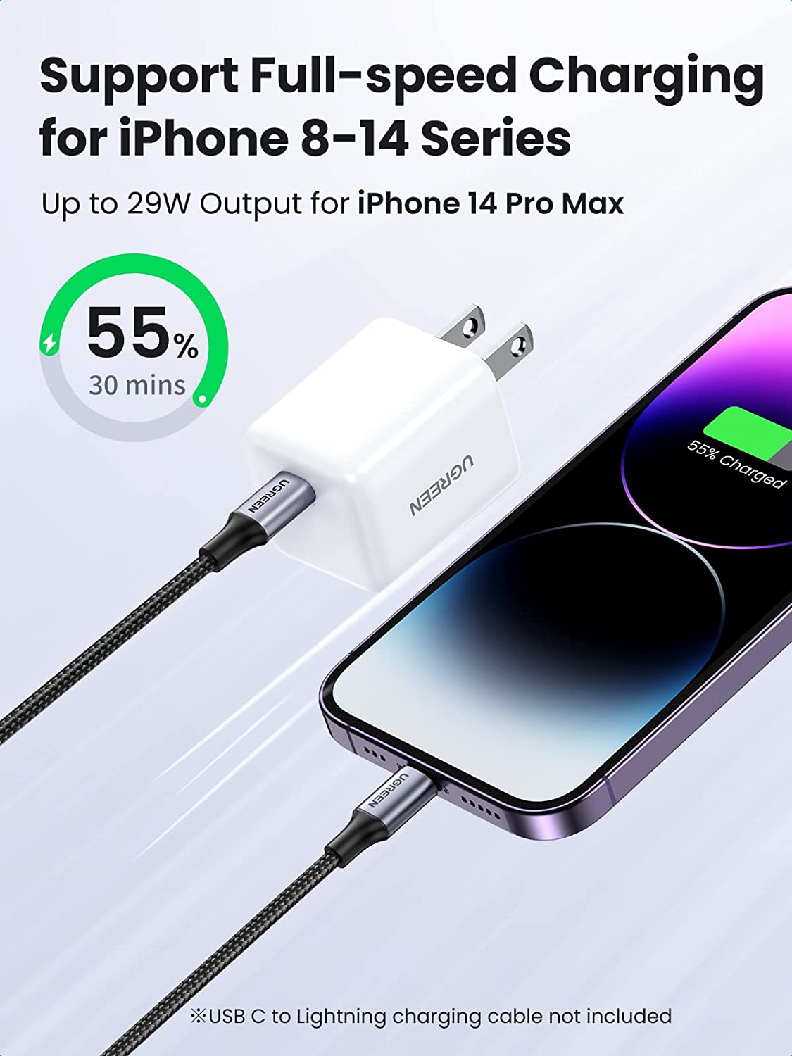 UGREEN AceCube 30W USB-C Power Adapter