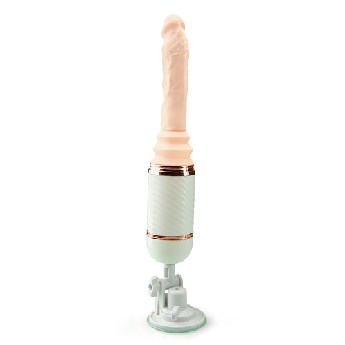 Spirit sex machine Thrusting vibrator with suction cup
