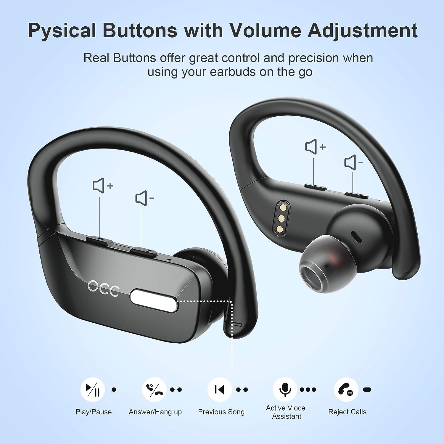occiam Wireless Earbuds Bluetooth Headphones