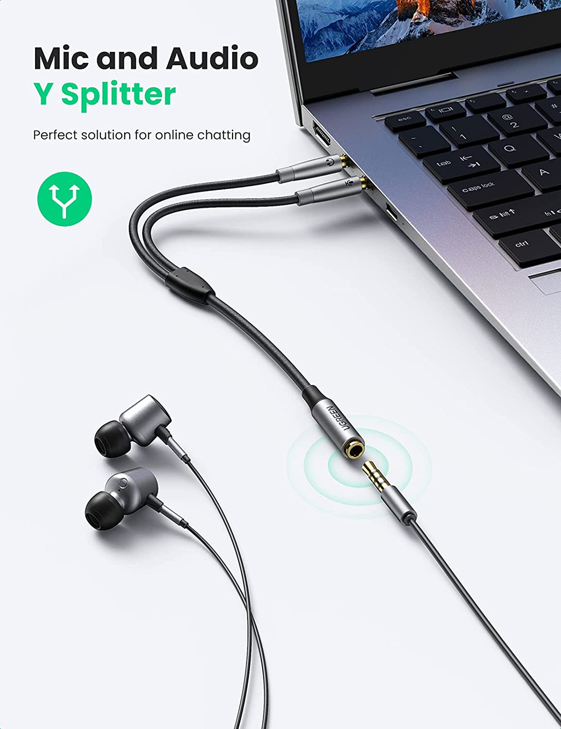 UGREEN Headphone Splitter Adapter 3.5mm