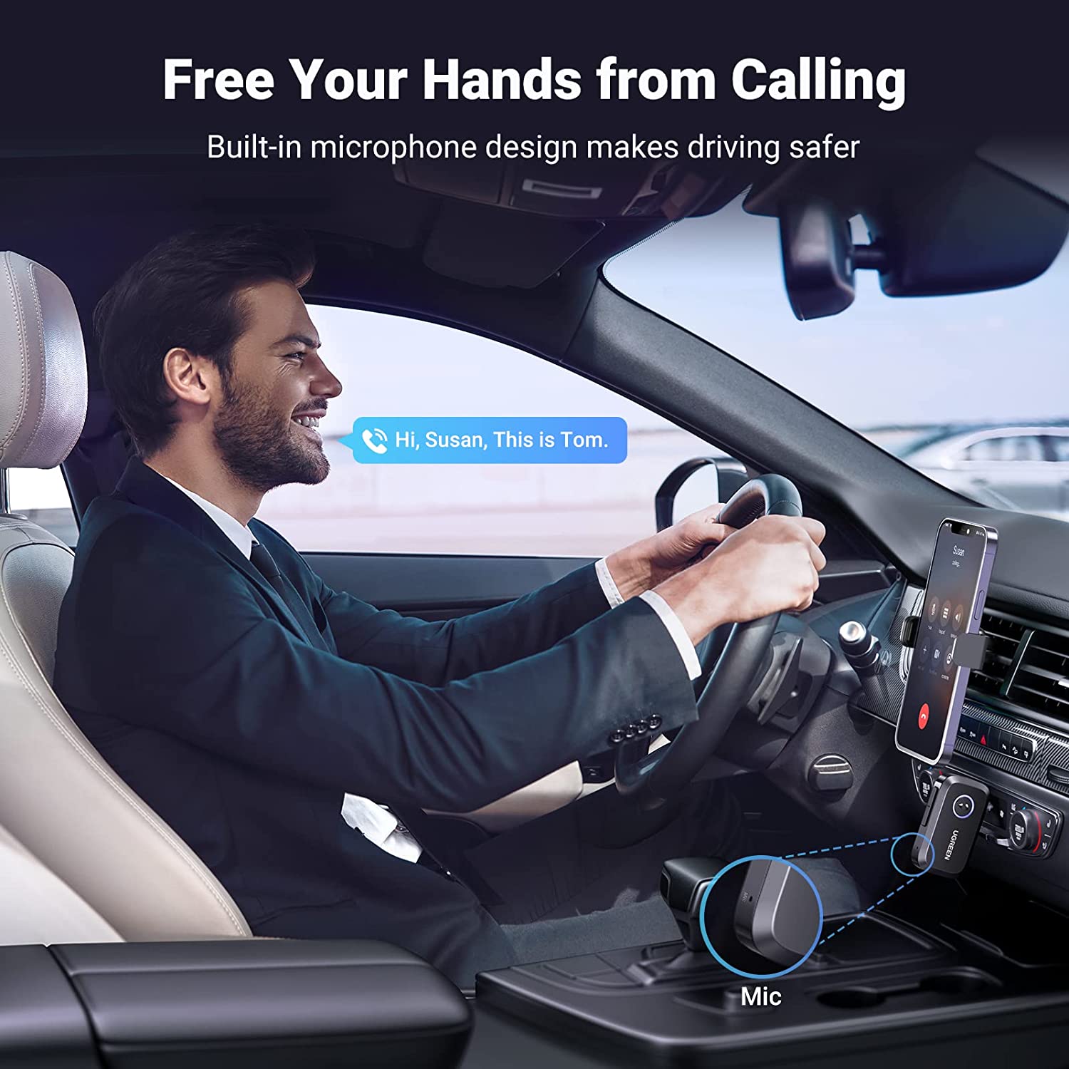 UGREEN 5.3 Aux Bluetooth Adapter for Car