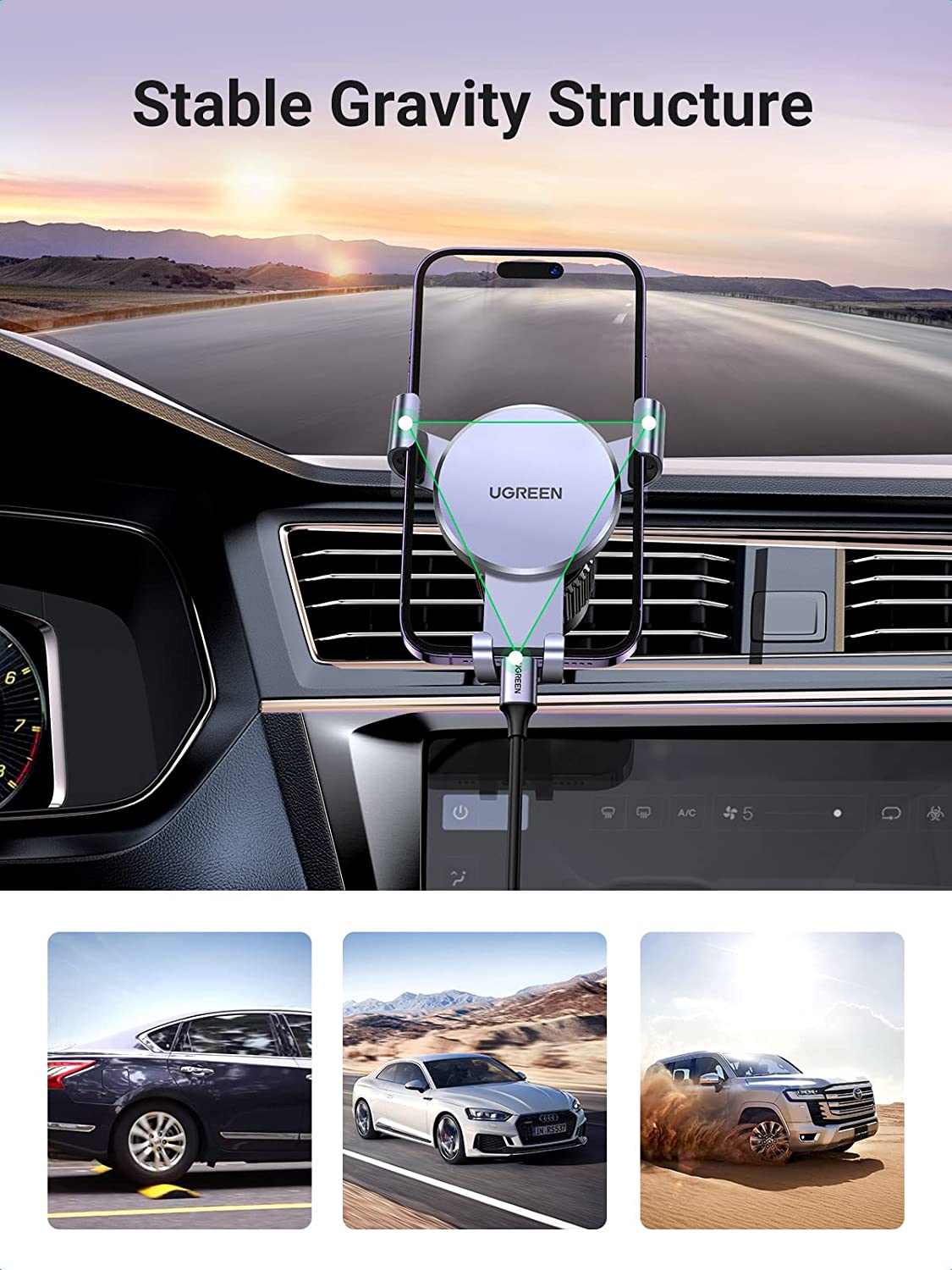 UGREEN Car Phone Holder Air Vent