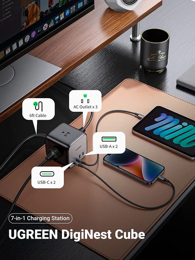 UGREEN 65W USB C DigiNest Cube Charging Station