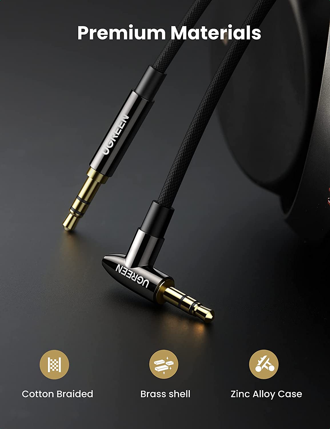 UGREEN 3.5mm Audio Cable Hi-Fi Sound