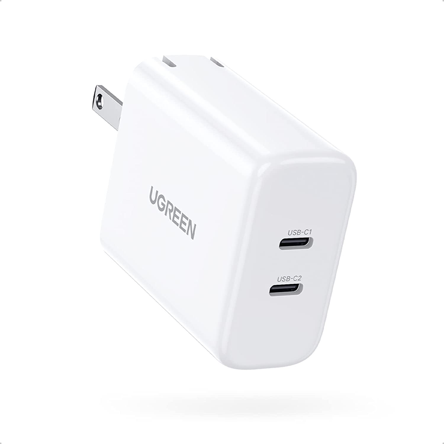 UGREEN 40W Dual Port USB C Charger Block with Foldable Plug