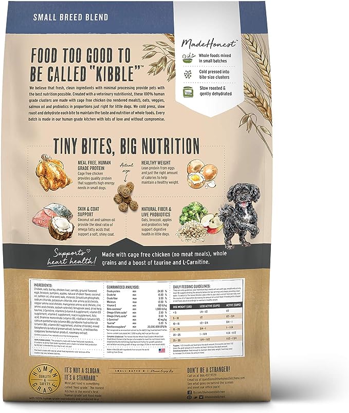 The Honest Kitchen Whole Food Clusters Small Breed Whole Grain Chicken Dry Dog Food, 10 lb Bag