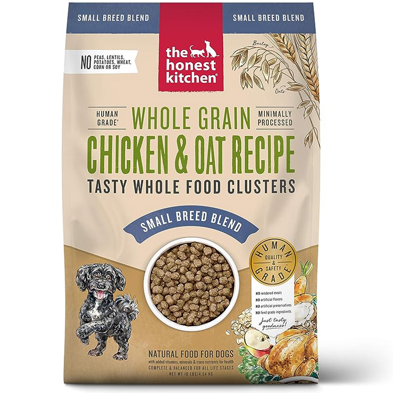The Honest Kitchen Whole Food Clusters Small Breed Whole Grain Chicken Dry Dog Food, 10 lb Bag