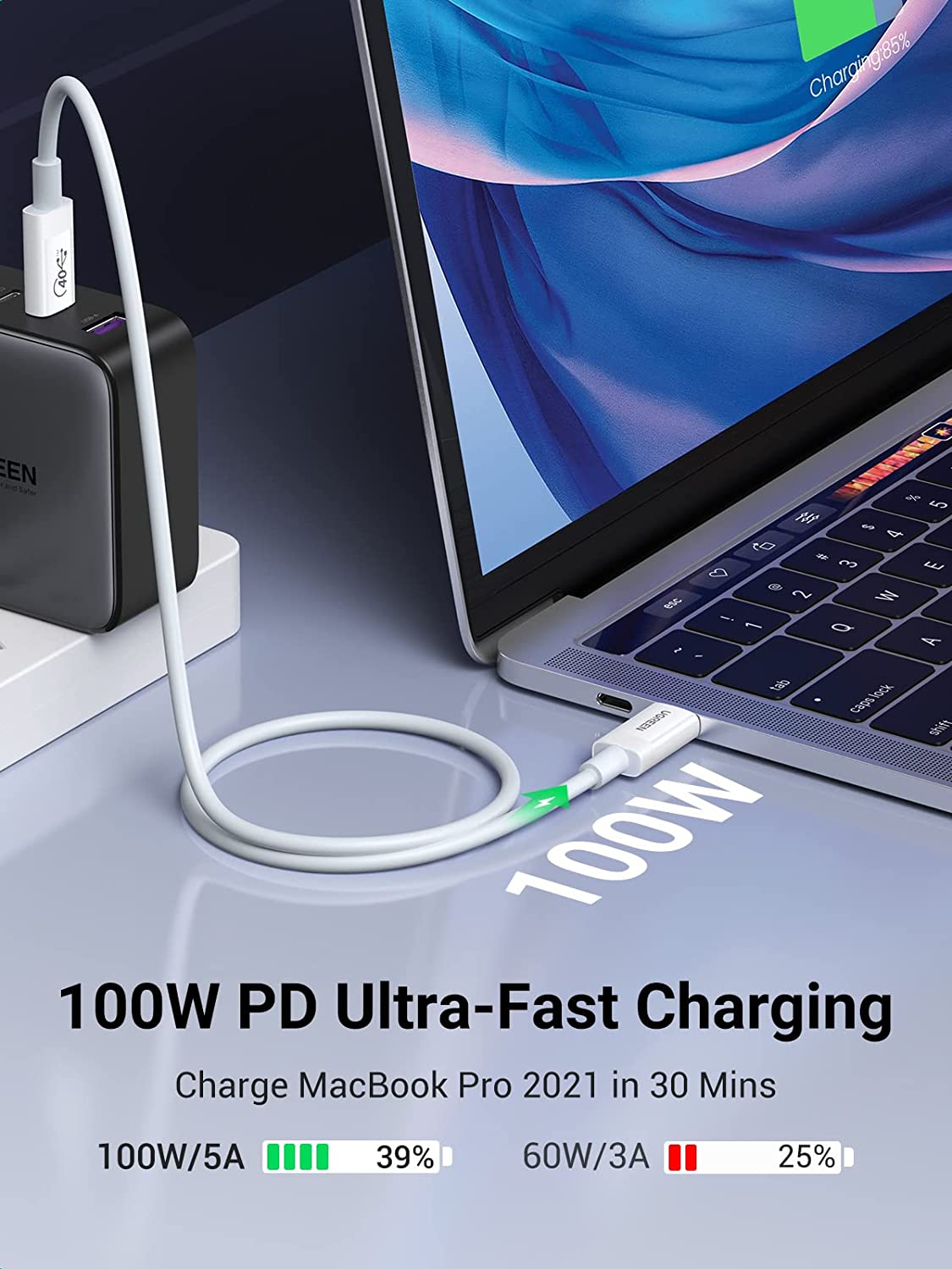 UGREEN USB-IF Certified USB4.0 100W USB C Cable