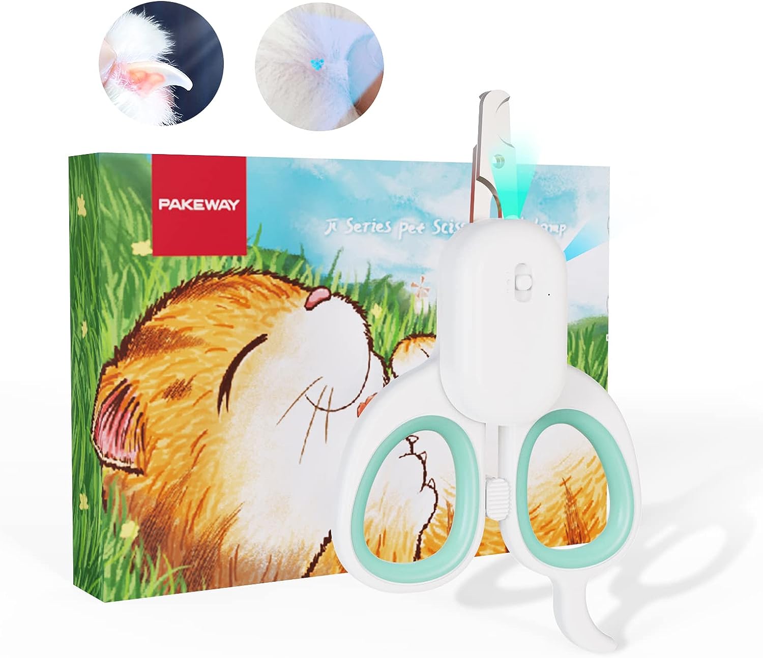 PAKEWAY Pet Nail Clipper with LED & -U-V Light