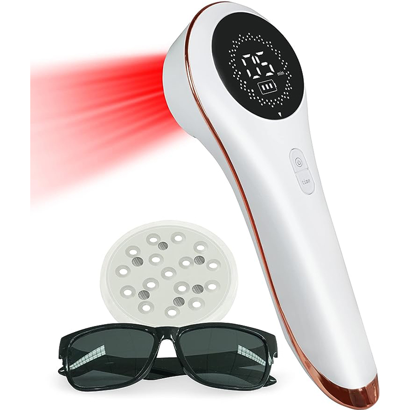 Cold Laser Men/Pet Light Therapy Device for Muscle and Joint Pain Relief (3 * 808nm+13 * 650nm) with Upgrade Magnetic Cover