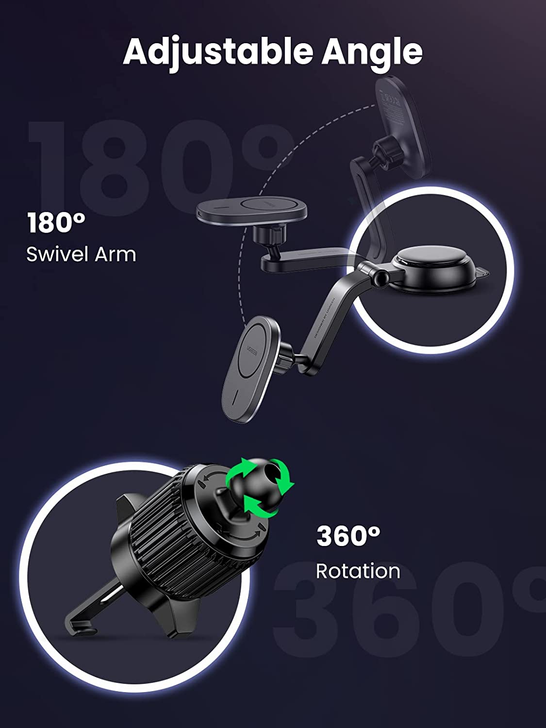 Magnetic Wireless Car Charger Mount