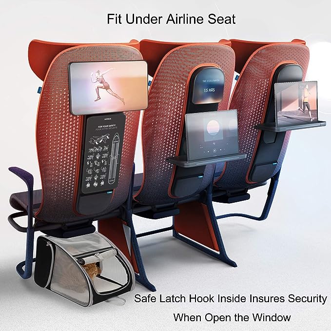 LOLLIMEOW Pet Carrier Backpack for Dogs and Cats,Puppies,Fully Ventilated Mesh,Airline Approved,Designed for Travel, Hiking, Walking & Outdoor Use