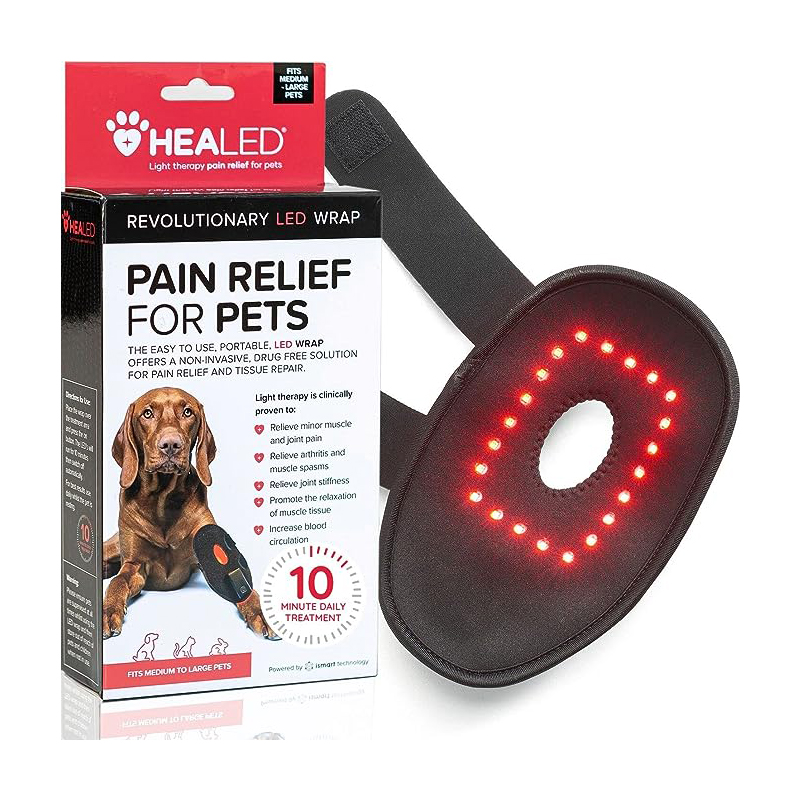 Healed LED Pet Remedy Wrap (Large) - Near Infrared & Red Light Therapy for Dogs, Cats & Rabbits I Non-Invasive Pain Relief for Stiffness, Immobility and Joint Pain I Pet Anxiety Relief - 12x24x5.5cm