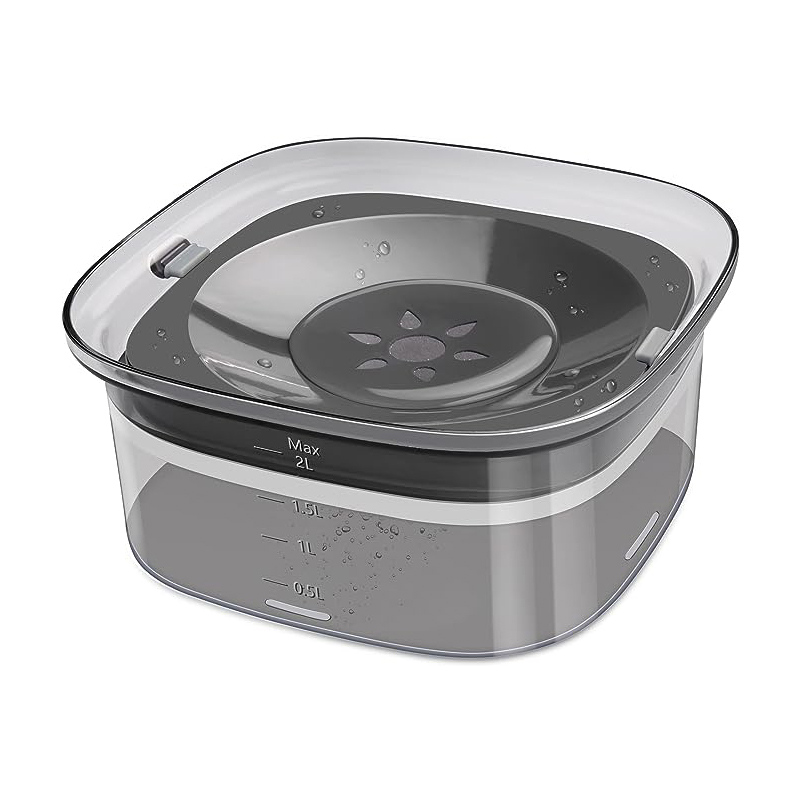 UPSKY 70oz Dog Water Bowl 2L No Spill Large Capacity Slow Feeder, Spill Proof Pet Water Dispenser Vehicle Carried Travel Drinking Water Bowl for Dogs, Cats