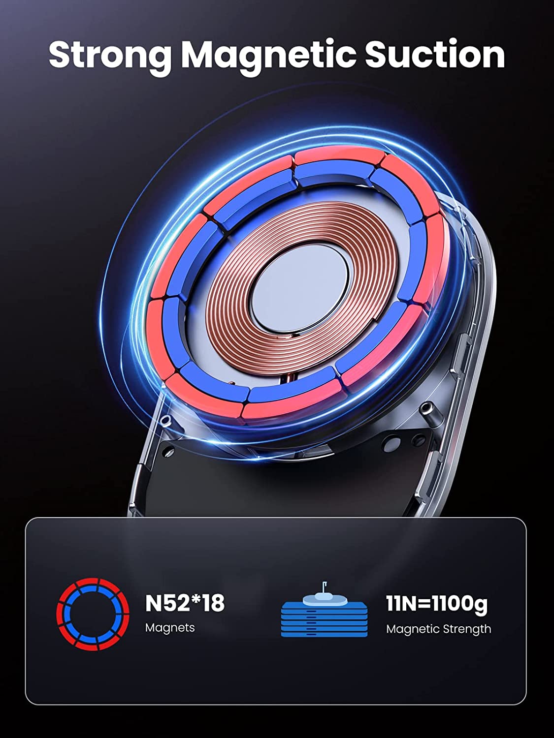 Magnetic Wireless Car Charger Mount