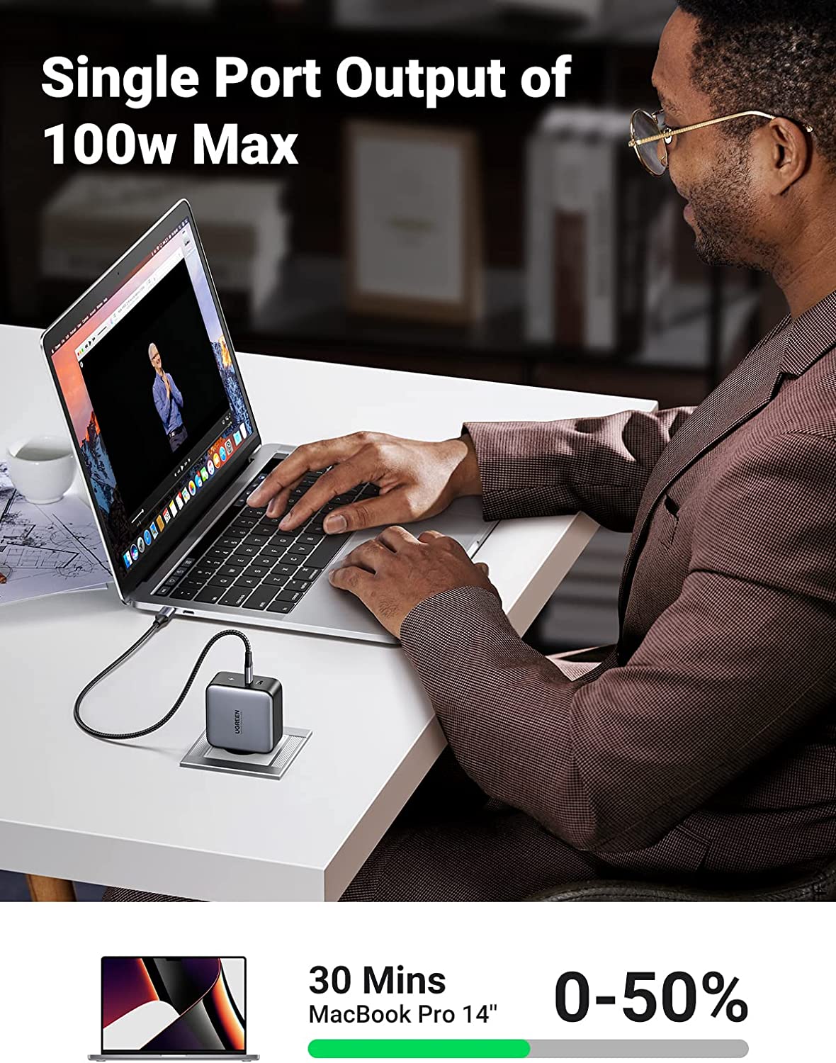 UGREEN 100W USB C Wall Charger