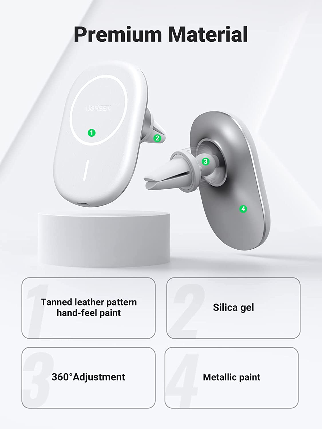 UGREEN Magnetic Wireless Car Charger